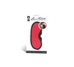  Lux Fetish Peek-a-boo Love Mask Red  